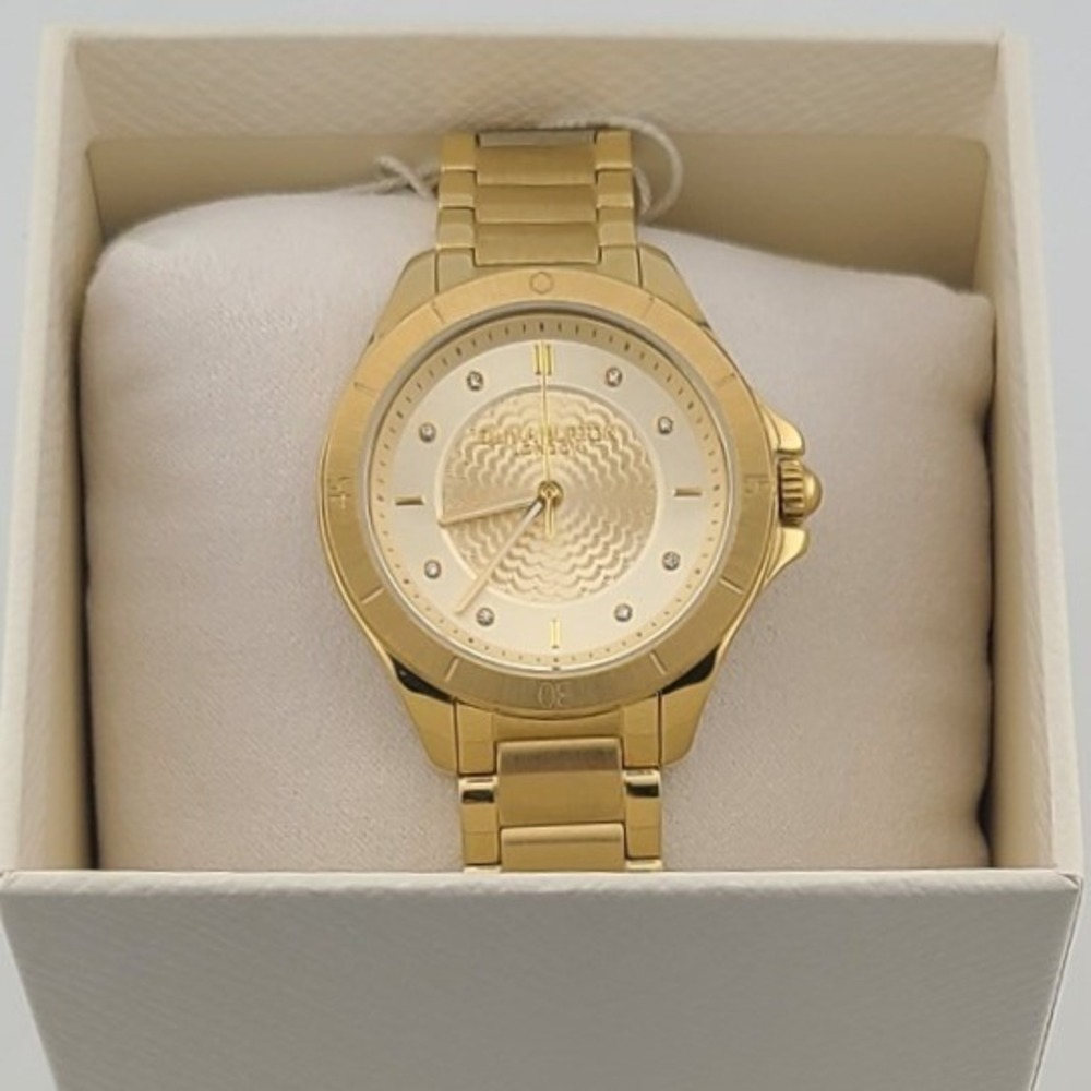 Olivia Burton London Sport Gold Tone Crystal Marker Watch NEW IN BOX